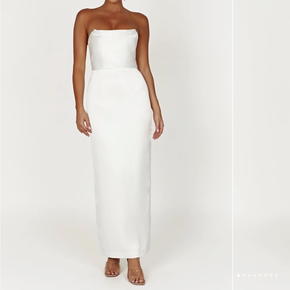 Meshki Alanis Strapless Maxi Dress - White. Size M.